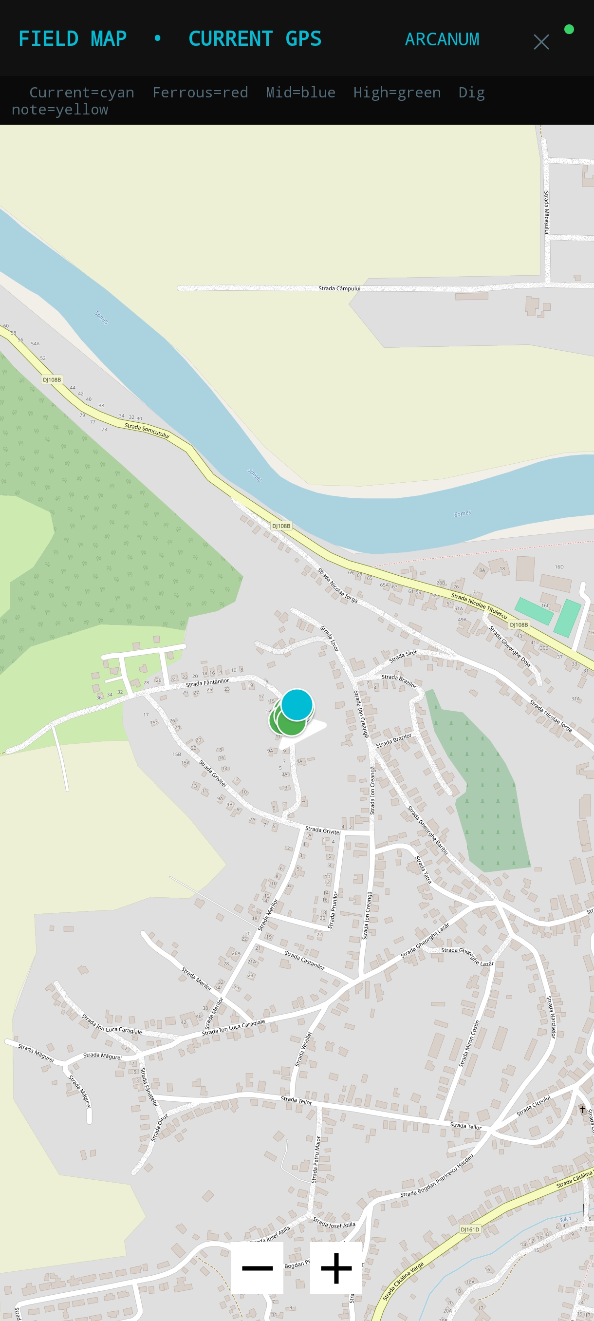 XpZeusTool field map screen